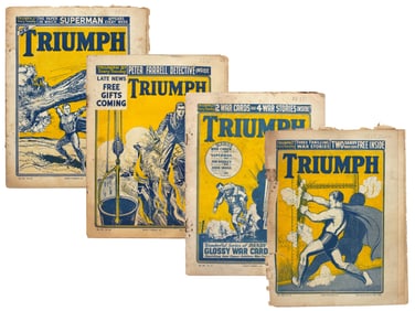 (4) Triumph Comics 1939-40 Superman Issues