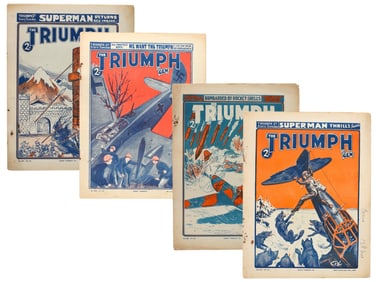 (8) Triumph Comics 1940 Superman Story Run