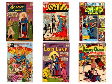 (2) Short Comic Boxes, Assorted Superman Titles