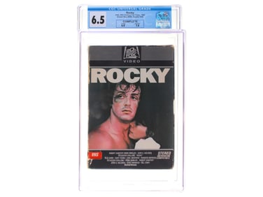 Rocky VHS 1982, CGC 6.5, Complete, Drawer Box