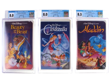 (3) Disney VHS Movies, CGC Graded