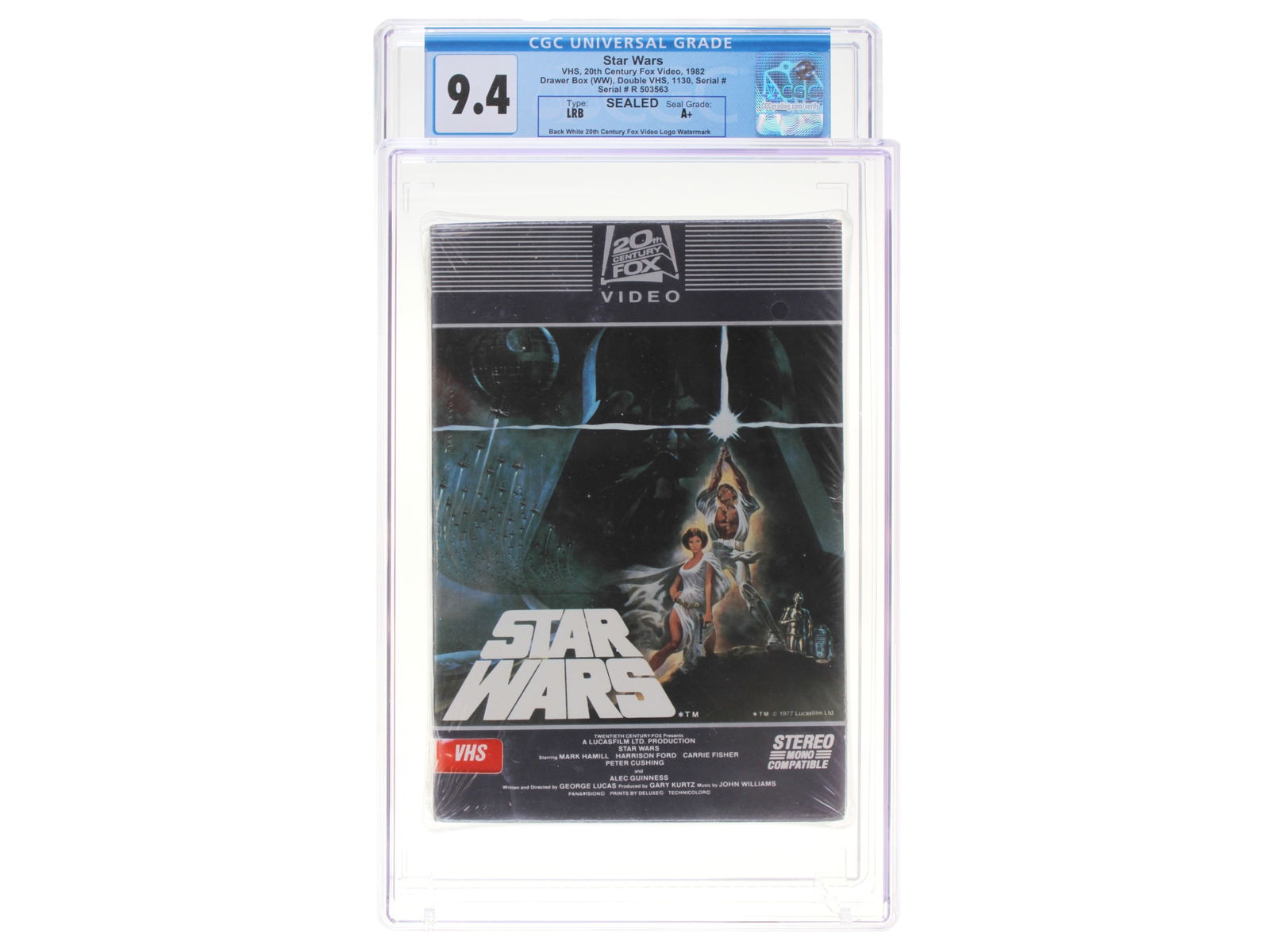 Star Wars (1982) VHS - CGC 9.4 A+ Sealed (1 of 2)