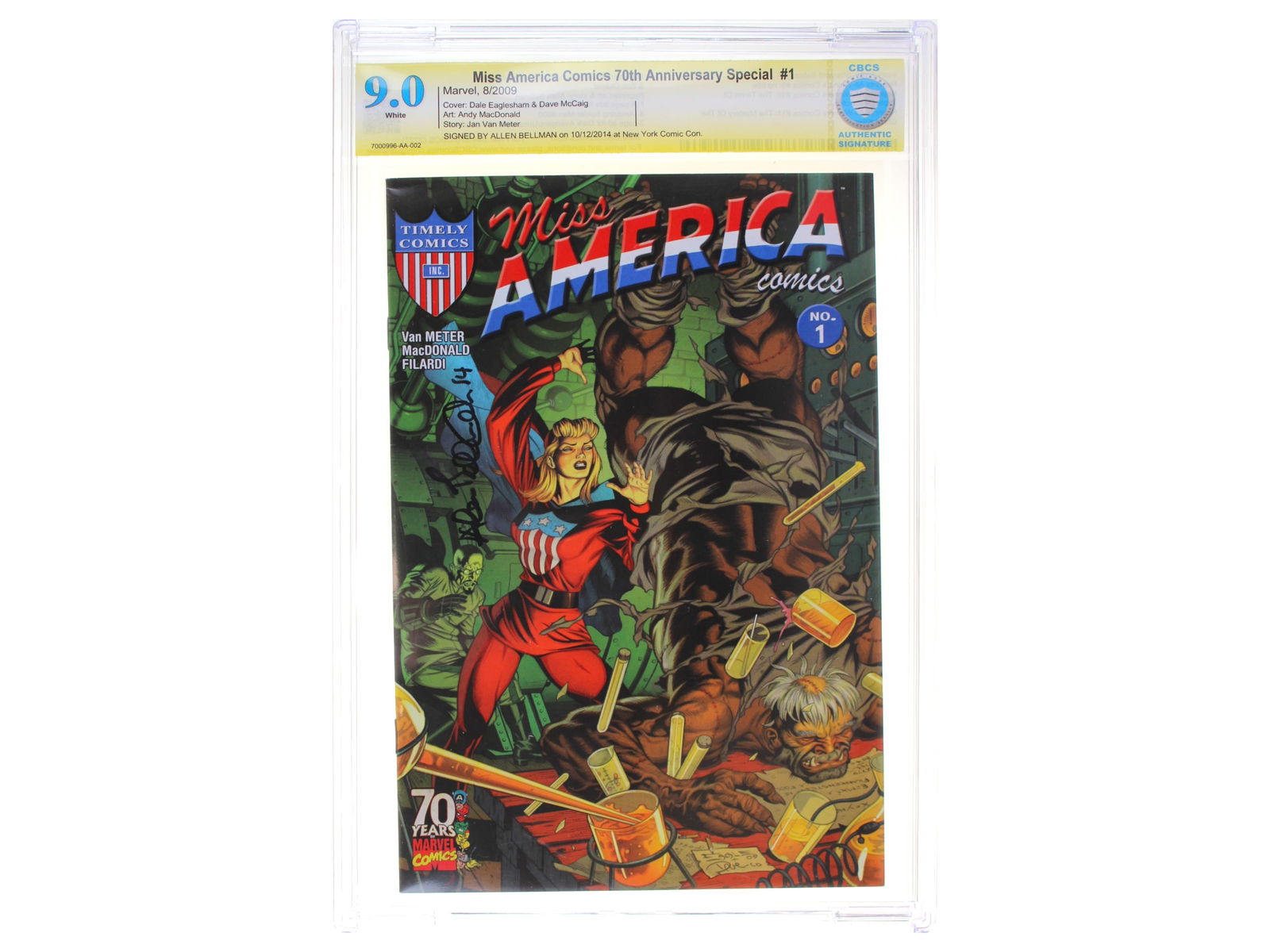 Miss America Comics 70th Anniv. #1 CBCS 9.0 Signed (1 of 2)