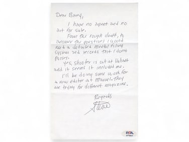 Steve Ditko Handwritten Letters PSA/DNA