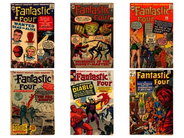 (6) Marvel Fantastic Four Early Comic Issues