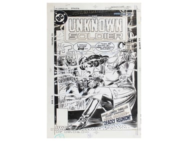 Joe Kubert Unknown Soldier #214 Cover Art