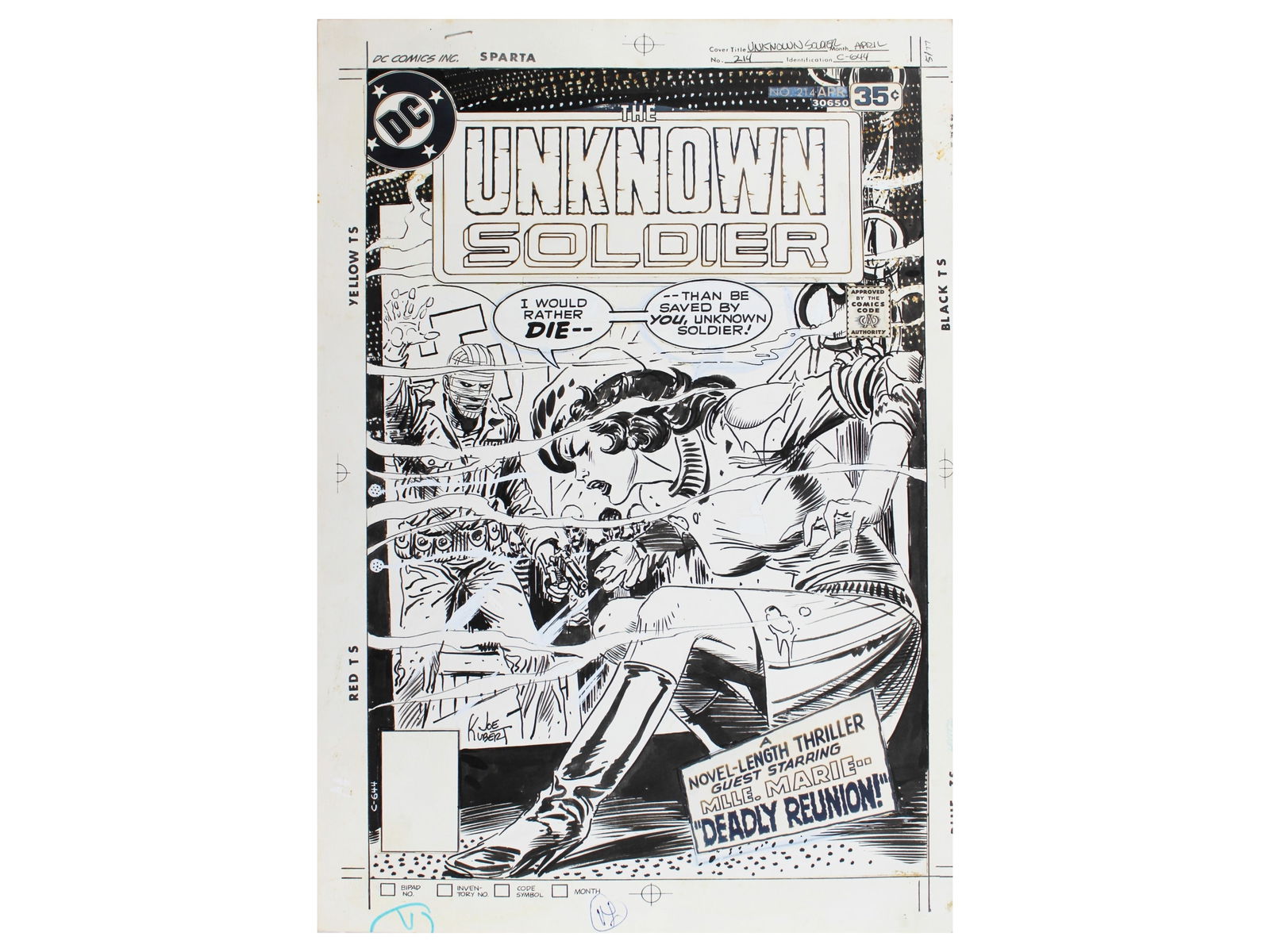 Joe Kubert Unknown Soldier #214 Cover Art (1 of 2)