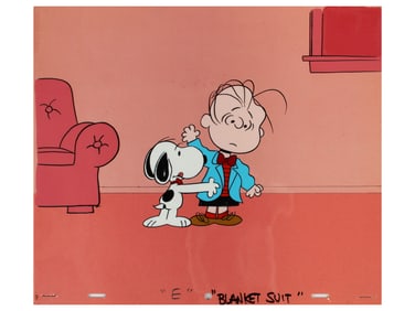 Peanuts Production Cel w/ Master Background