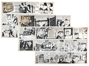 (3) Steve Roper & Mike Nomad Sunday Comic Pages