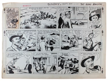 Charles Flanders The Lone Ranger Sunday Comic Page