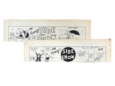 (2) Rube Goldberg "Side Show" Original Toppers