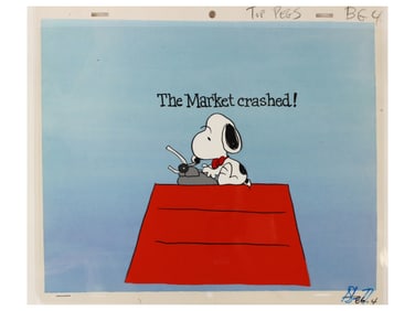 Peanuts Production Cel w/ Master Background