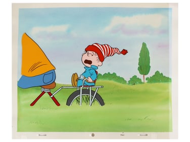 Peanuts Production Cel w/ Master Background