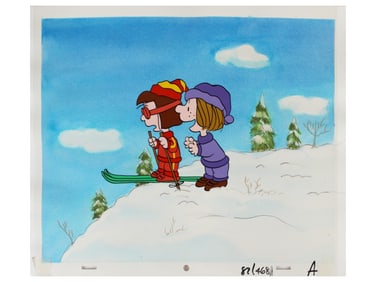 Peanuts Production Cel w/ Master Background
