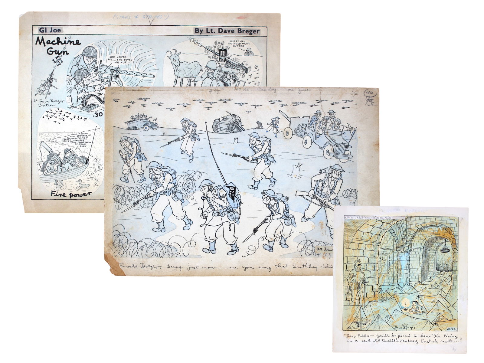 Dave Breger Daily Comic Strip Original Art (1 of 4)