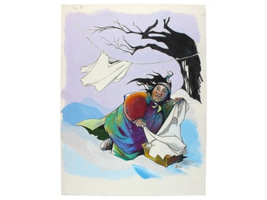 Windy Day Painting by Phil Mendez