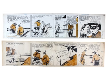2 Charles Flanders Lone Ranger Daily Comic Strips