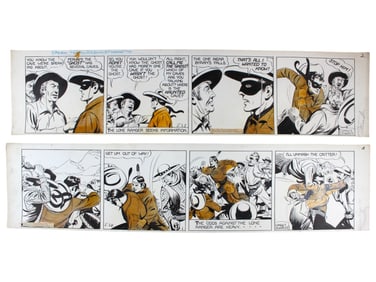 2 Charles Flanders Lone Ranger Daily Comic Strips