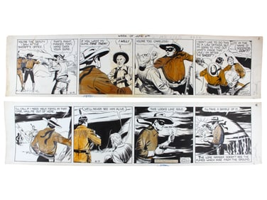 2 Charles Flanders Lone Ranger Daily Comic Strips
