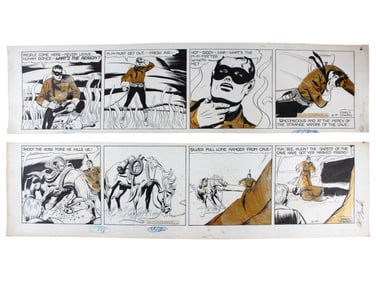 2 Charles Flanders Lone Ranger Daily Comic Strips