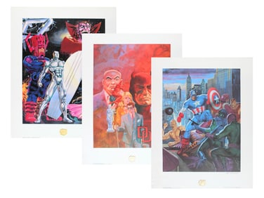 (3) Limited Edition Marvel Artist Signed Prints