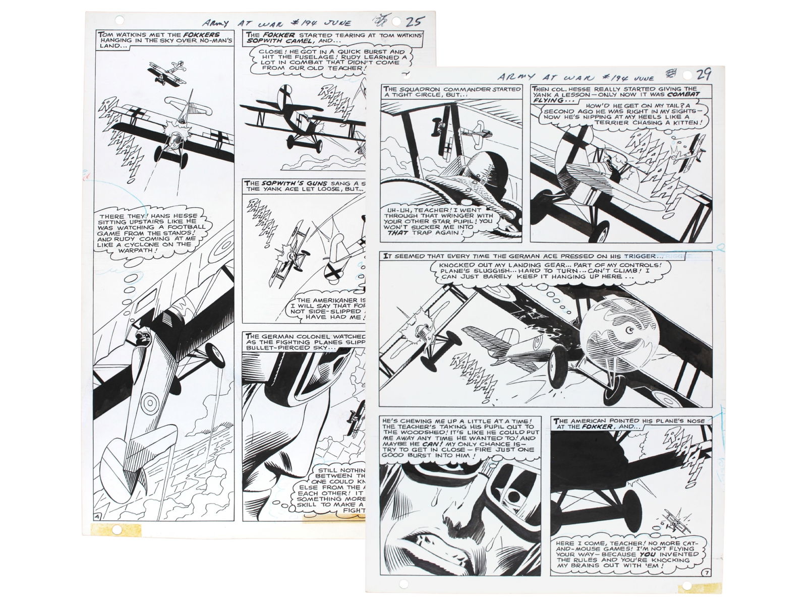 Jack Abel Our Army at War #194, Two Story Pages (1 of 3)