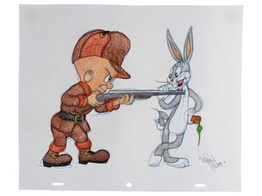 Virgil Ross Signed Animation Drawing
