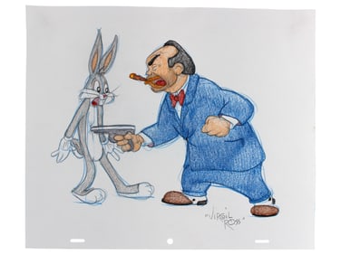 Virgil Ross Signed Animation Drawing