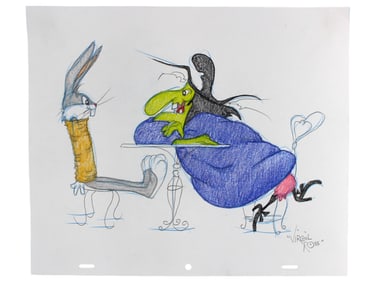 Virgil Ross Signed Animation Drawing