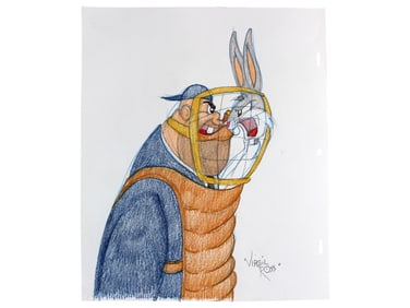 Virgil Ross Signed Animation Drawing