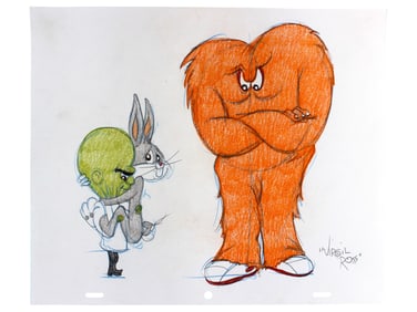 Virgil Ross Signed Animation Drawing
