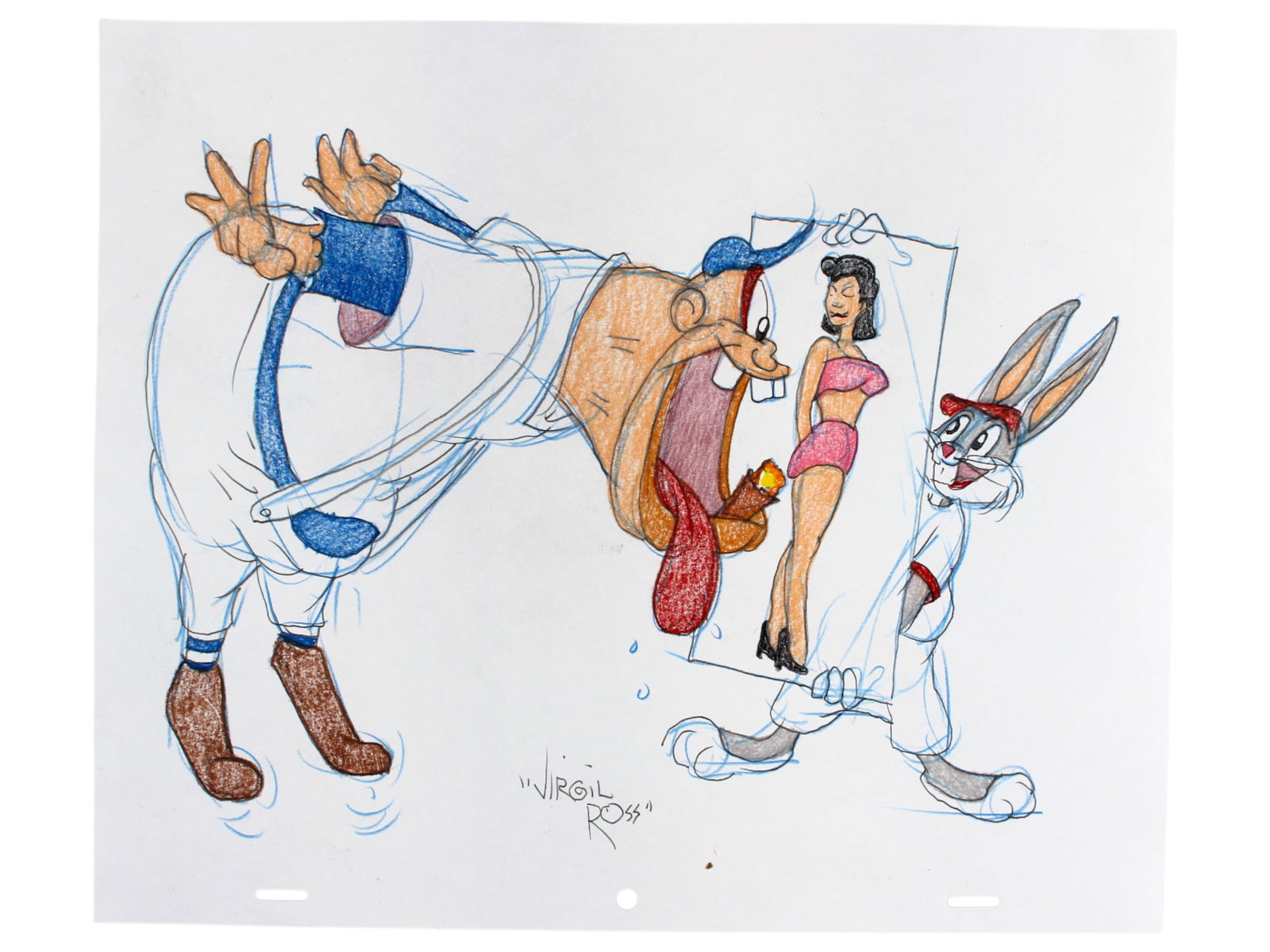 Virgil Ross Signed Animation Drawing (1 of 1)