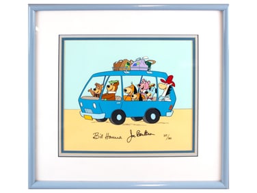 "Yogi & Friends on Bus" Signed Limited Ed Cel