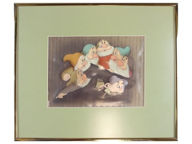 Seven Dwarfs Production Cel Courvoisier Setup