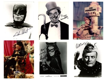 Batman TV Cast Signed Photos, incl. Adam West