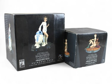 (2) Star Wars Animated Princess Leia Maquettes