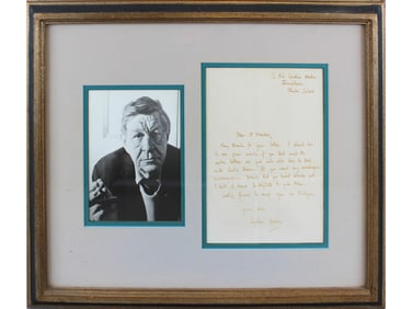 W. H. Auden. Autographed Letter Signed & Photo