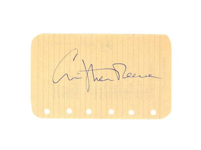 Christopher Reeve Signed Lined Paper (1982): Lined sheet of paper boldly signed by Christopher Reeve in blue ballpoint pen. Dated August 25, 1982 on the reverse. Acquired in person during the filming of Superman III in Canada; the consignor live