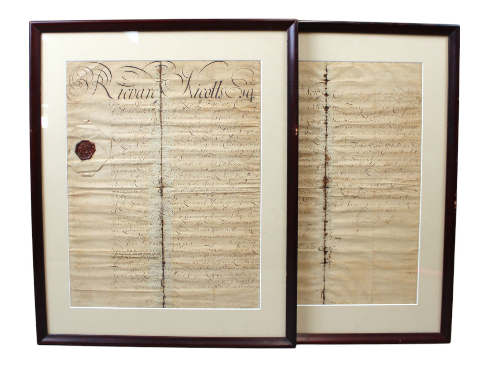 1667 New York Governor Nicolls Land Grant; Hewlett (1 of 5)