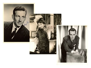 (37) Signed Photos & Cuts, Classic Stars