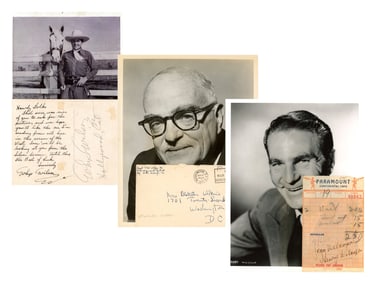 (65) Cut Sigs w/ Photos, Letters V?W