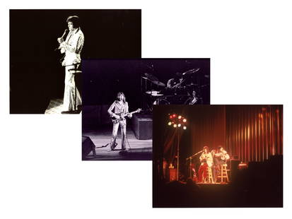 Two Binders Loaded with Photos and Negatives.: Subjects include Elvis Presley, Foghat, Bullets for my Valentine, Roy Rogers, etc. Also includes Ephemera with a Grace Coolidge Free Frank Envelope, Eleanor Goss Vintage Photo, and more. Hundreds of P