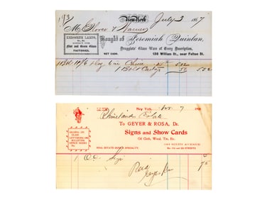 Early New York Area Business Letterheads