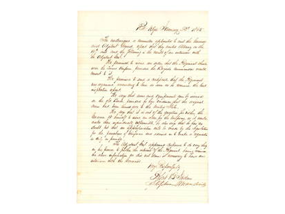 Lot of (3) Civil War Letter: Includes Rev. J.S. Inskip letter to "Brother in Law" discussing church matters in Brooklyn and refers to "Our Disaster at Bull Run" and military hopes for the future, nice letter from the Chaplain of