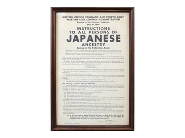 WWII Japanese Internment Broadside