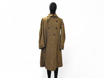 U.S. WWI Army Air Service Uniform Coat Id'd: U.S. Army Air Service Uniform Overcoat, identified on inside "Bernhang 2729173".