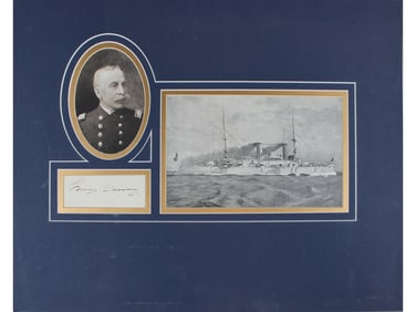 Admiral Dewey Cut Signature