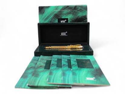 Montblanc Louis XIV Ltd Ed Fountain Pen: Montblanc Limited Edition 4810 Louis XIV Fountain Pen, #1000/4810 in original box. Shows signs of having been inked; very light use, if any.
