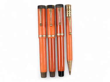 Parker Duofold Red Hard Rubber & Permanite Group