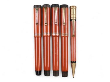 Parker Duofold Permanite Fountain Pens & Pencil